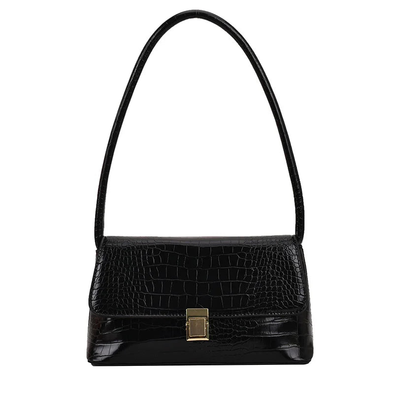 Stone Pattern Shoulder Bag Retro Trends Female Handbags Purses