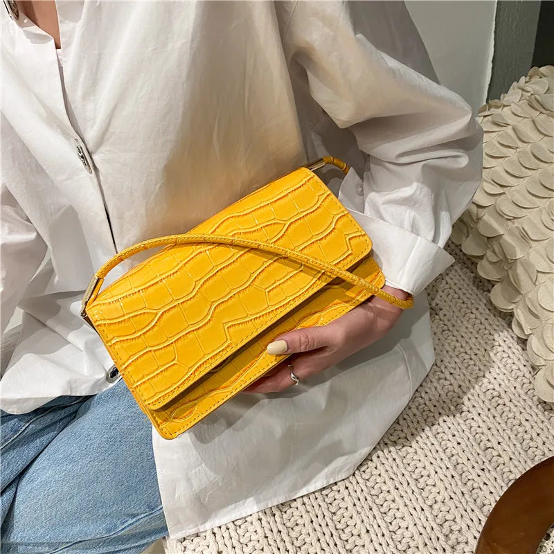 Stone Pattern Candy Small Square Bag Shoulder Messenger Bag