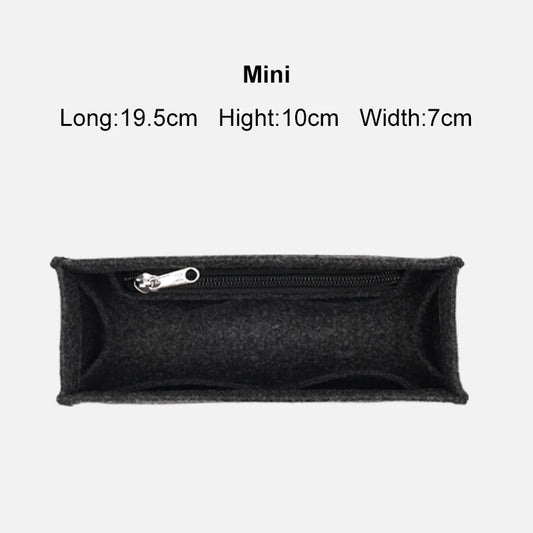 Felt Storage Purse Organizer Insert with Zipper - Handbag & Tote Shaper