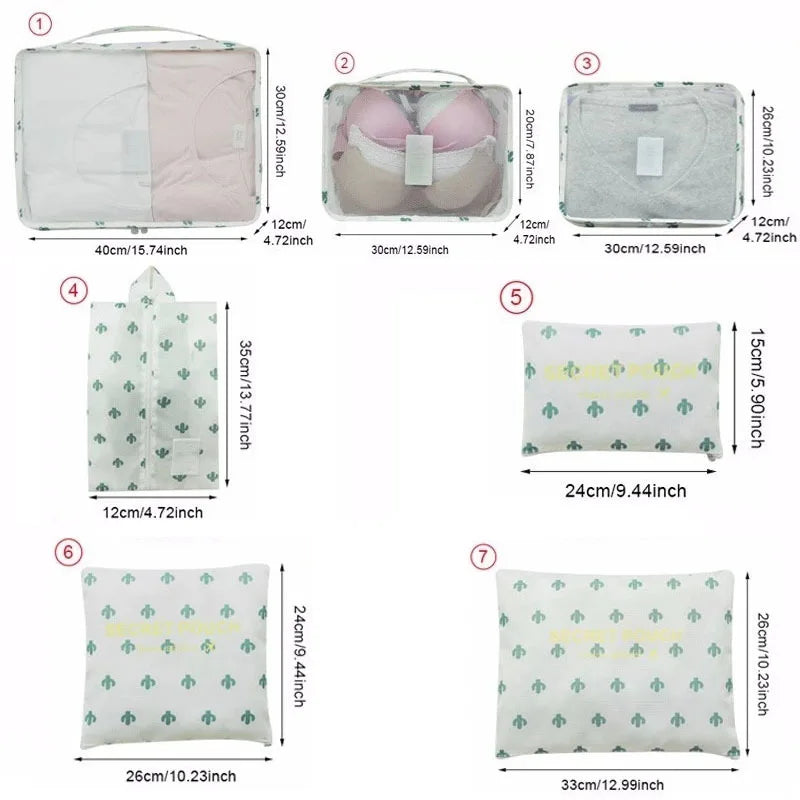 Waterproof Mesh Bag in Pouch Packing Cube Travel Organizer