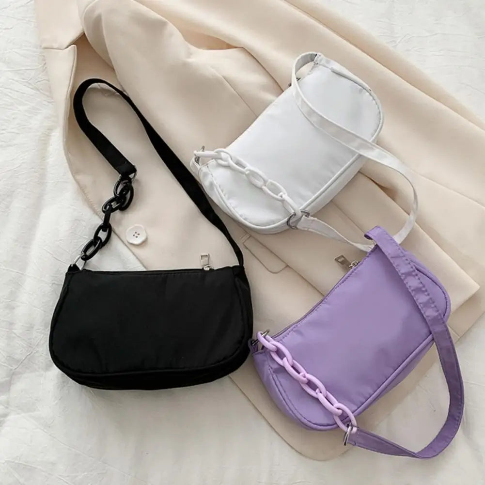 Casual Underarm Bag for Dating Smooth Zipper