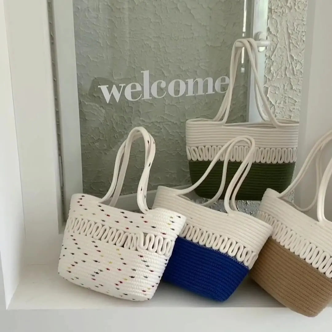 Straw Beach Tote Bag Large Capacity Handbag Gift for Women Girls