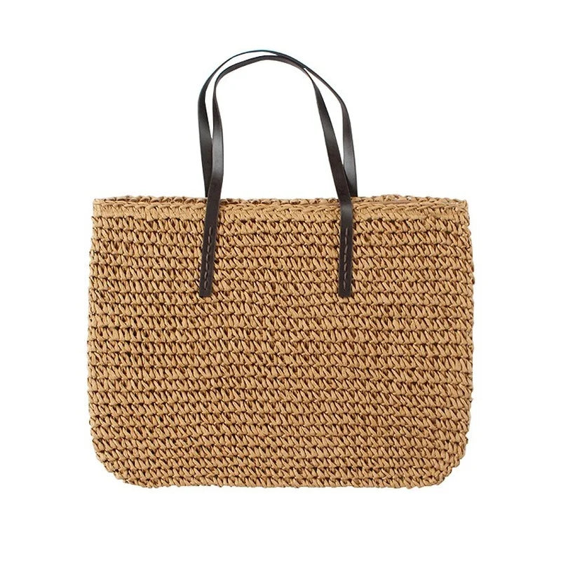 Straw Beach Bag Woven One-shoulder Large-capacity Vacation Tote
