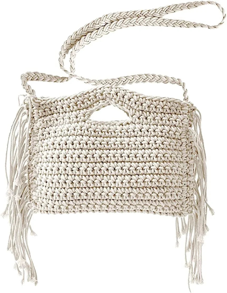 Straw Beach Bags Tassel Handbag Weave Grass Bag Summer Travel