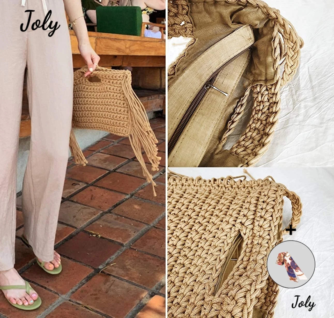 Straw Beach Bags Tassel Handbag Weave Grass Bag Summer Travel