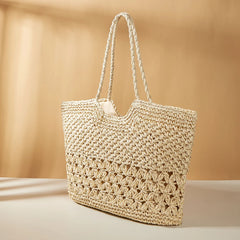 Vintage Straw Beach Bags Women Shoulder Totes Bohemian Summer Vacation