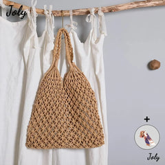 Women's Straw Beach Handbag Large Capacity Net Rope Bag