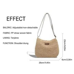 Straw Woven Shoulder Bag for Women Handbag Beach Bag