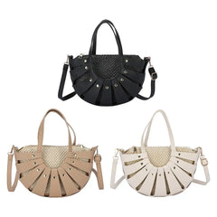 Straw & Leather Hand-woven Ladies Handbags Bohemia Beach Bag