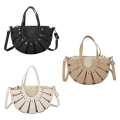 Straw & Leather Hand-woven Ladies Handbags Bohemia Beach Bag