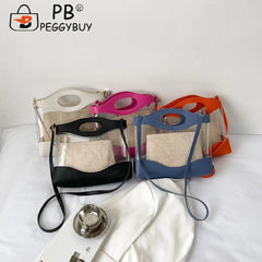 Clear PVC Women Crossbody Shoulder Bag Jelly Small Phone Key Purse