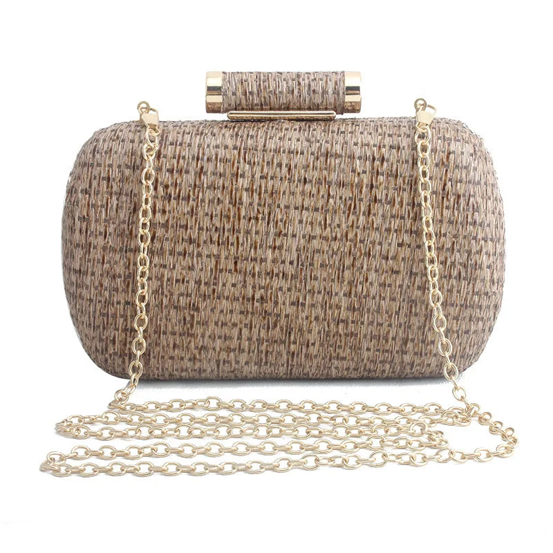 Straw Summer Clutch Bag Women Bag Over Shoulder purse Female Evening Handbag