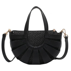 Semicircle Straw Women's Shoulder Bag Lady Messenger