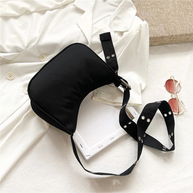 Street Nylon Shoulder Bag for Women Crossbody Handbag Totes Bolsa