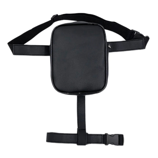 Street Crossbody Bag Unisex Waist Leg Bag PU Leather Fanny Pack Small Purse