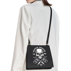 Gothic Skull Pattern Shoulder Bag for Women