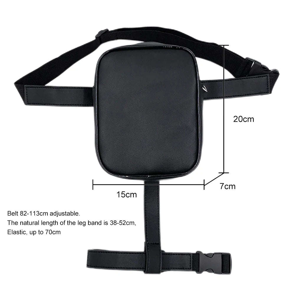 Waist Leg Bag PU Leather Fanny Pack Shoulder Bag