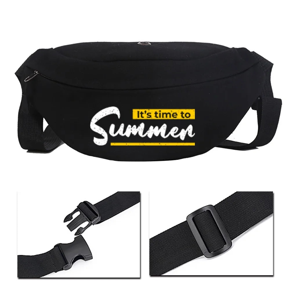 Canvas Street Women's Shoulder Bag Phrase Pattern Cycling Bag