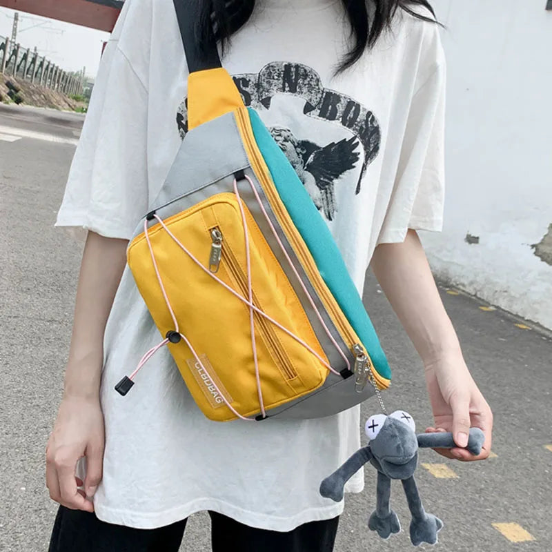 Hip-hop Waist Bag Waterproof Chest Pack Crossbody Bag Fanny Pack