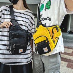 Men's Green Tactical Crossbody Chest Bag Hip Hop Style