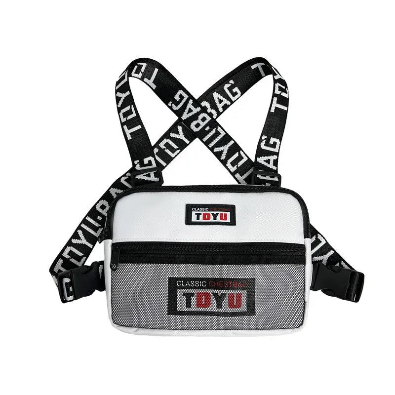 Men's Tactical Vest Crossbody Chest Bag Hip Hop Style