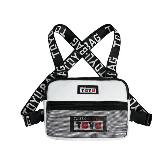 Men's Tactical Vest Crossbody Chest Bag Hip Hop Style