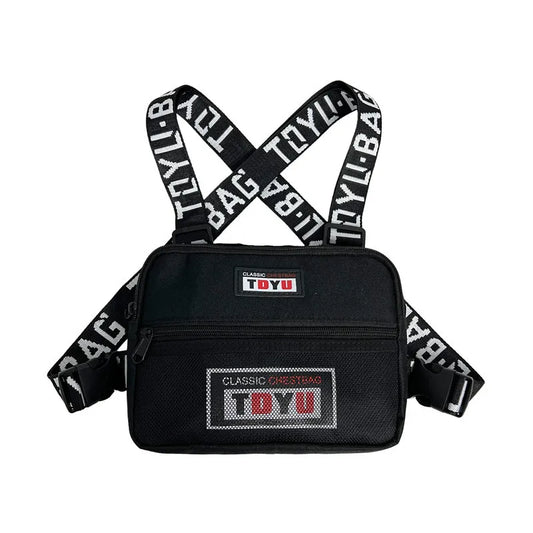 Men's Tactical Vest Crossbody Chest Bag Hip Hop Style