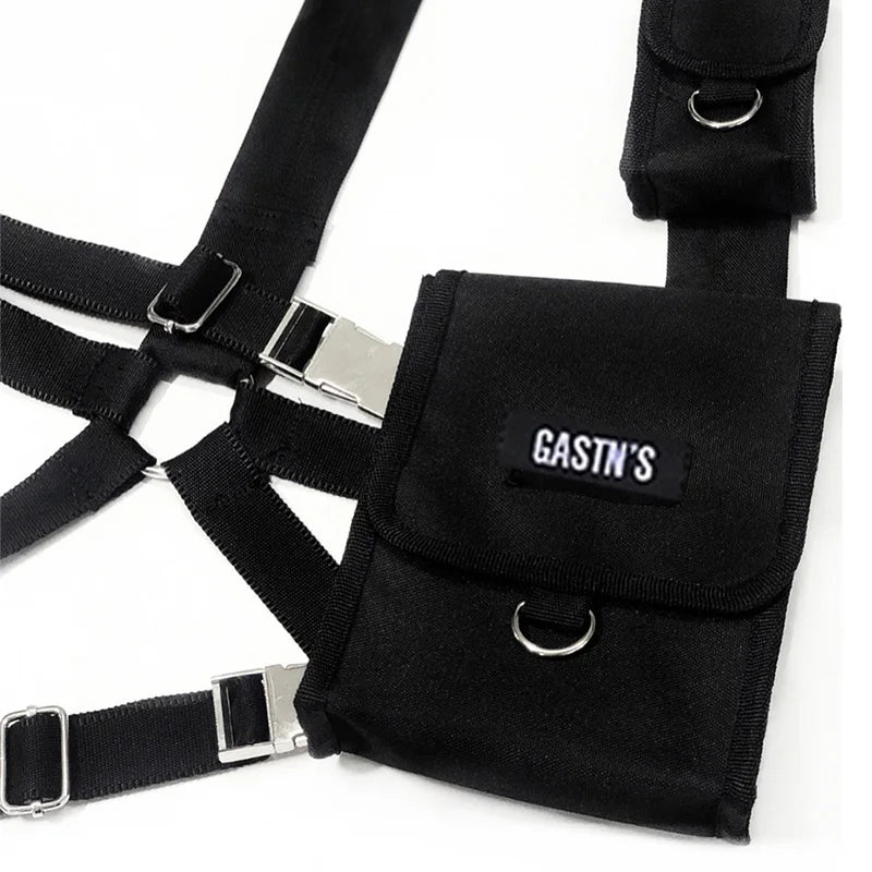 Streetwear Vest Bag For Woman Tactical Chest Rig Bags Hip Hop Canvas Waist Bag