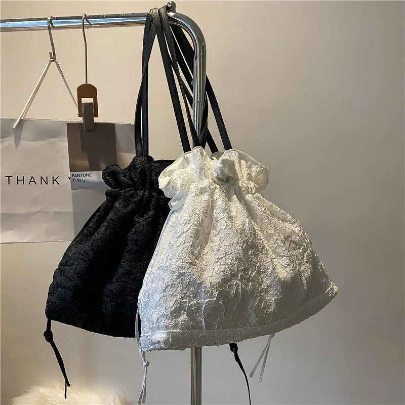 Canvas Shoulder Bag Women Bucket Vintage Bolsa