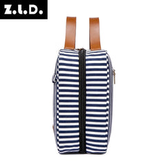 Stripe Cosmetic Bag Waterproof Women Travel Organizer Makeup Bag