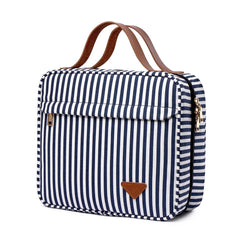 Stripe Cosmetic Bag Waterproof Women Travel Organizer Makeup Bag