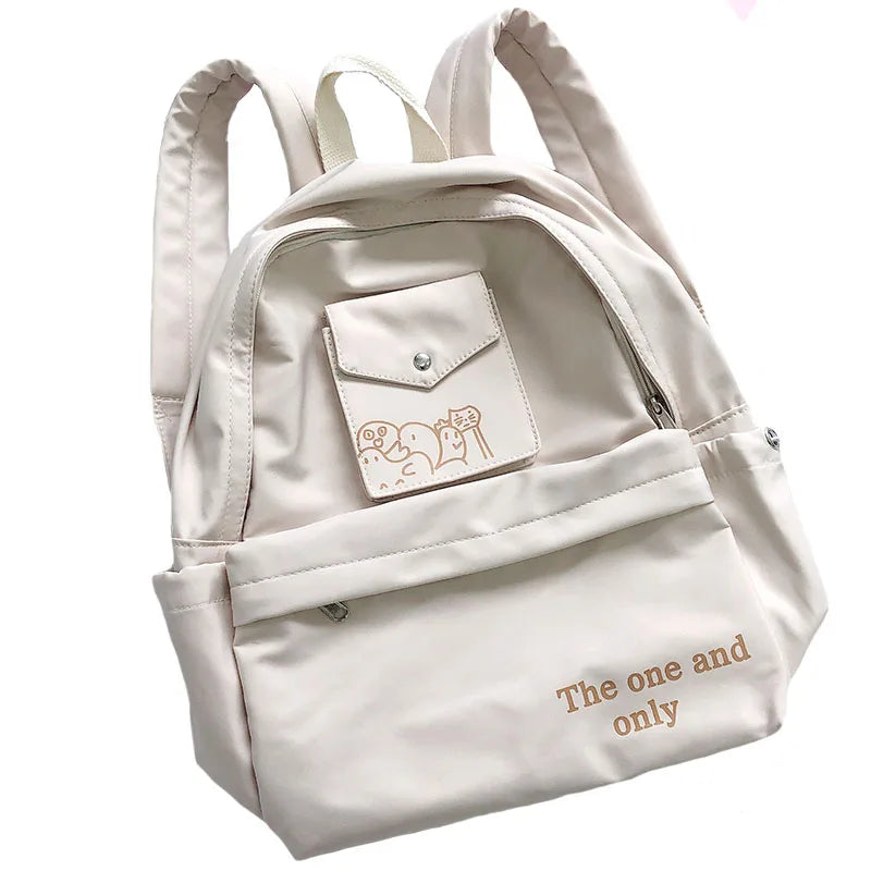 Stripe Corduroy Woman Backpack Schoolbag Teenage Girls Boys