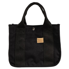 Striped Canvas Tote Messenger Shopper Handbag School Bag