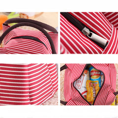 Stripes Lunch Bag for Women Isothermal Bag Packaged Food Thermal Bags