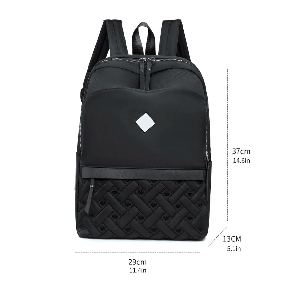 Oxford School Backpack Large Capacity Zipper Casual Bag