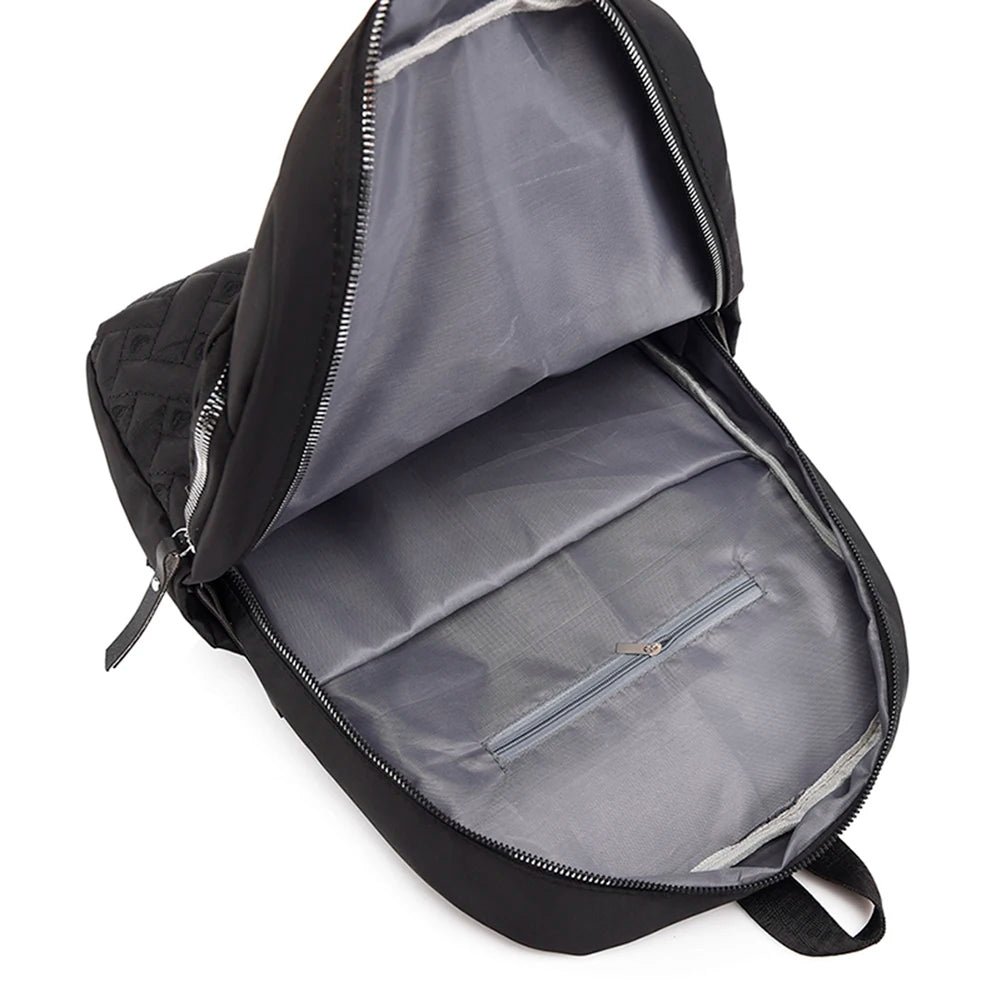 Oxford School Backpack Large Capacity Zipper Casual Bag
