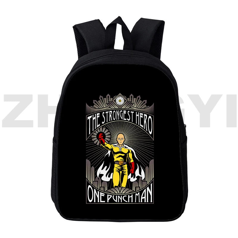 One-Punch Man Backpack 12/16 Inch Large Capacity Backpack Women Children Cartoon