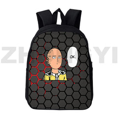 One-Punch Man Backpack 12/16 Inch Large Capacity Backpack Women Children Cartoon