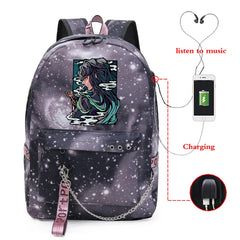 Demon Slayer Anime Backpack School Bag Teenagers Kpop Unisex Casual Ladies Bag
