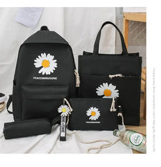 Women's Double Shoulder Bag Set with Daisy Design