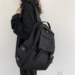 Student Nylon Shoulder Schoolbag Backpack for Women Large Capacity Bag