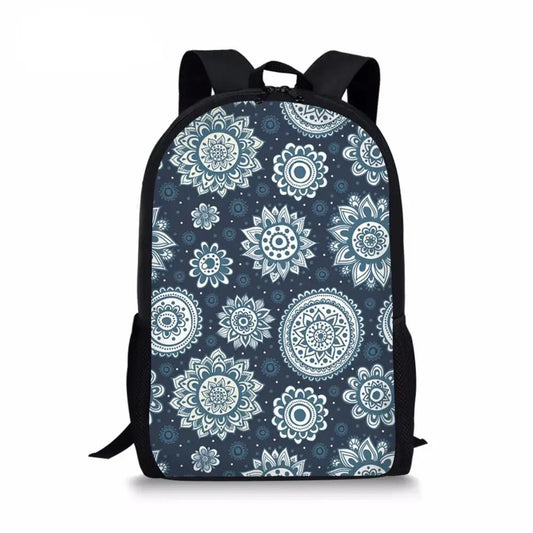 Teen Girls Flower Printing School Bag Large Size