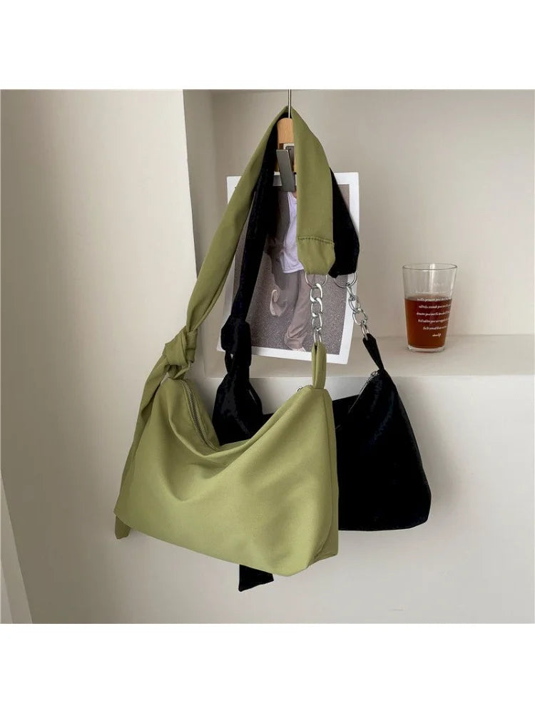 Canvas Commuter Shoulder Tote Bag Large Capacity Messenger Crossbody Bags