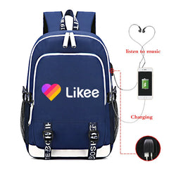 Student Travel Bag Laptop Backpack USB Charging Zipper Bookbag C235