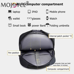 Student Travel Laptop Backpacks Men High Oxford Shoulder Knapsack USB Charging
