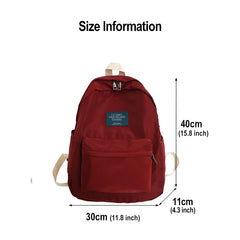Waterproof Nylon Backpack for College Teenage Girl School Bag