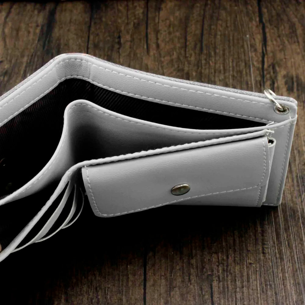 Student Man Wallet with Anti Thief Chain