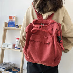 Canvas Women Totes Bag Large Capacity Travel Backpack Laptop Bag