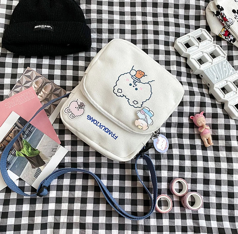 Solid Mini Straw Crossbody Bag for Women