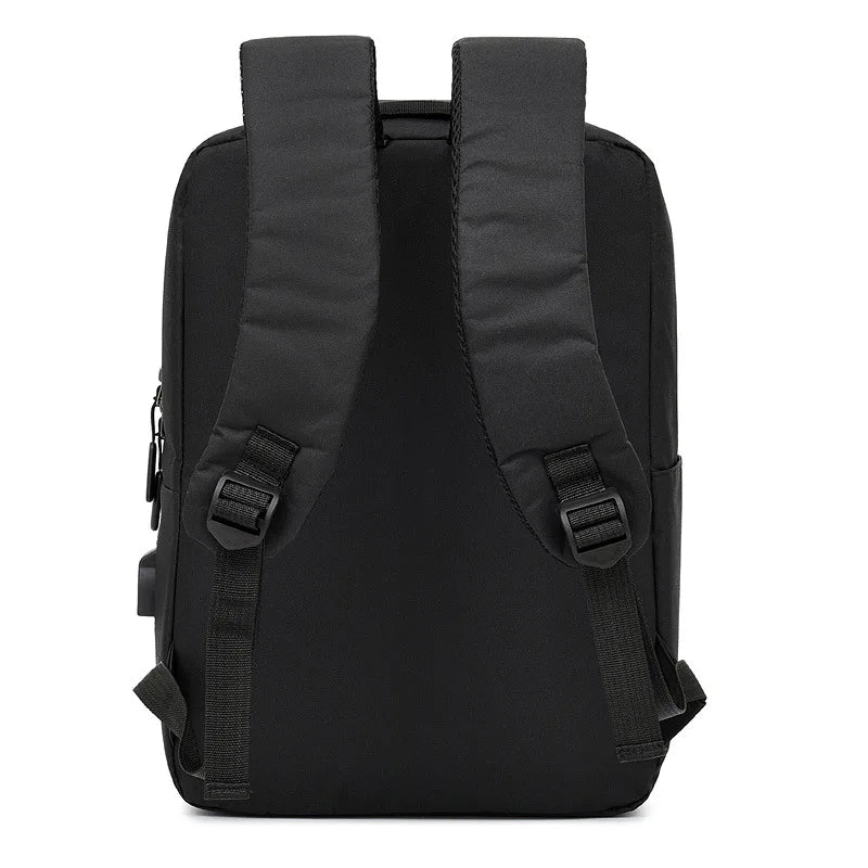 USB Charging Backpack for Students Travel Canvas Book Bag Men